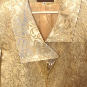 Gorgeous John Couture gold shimmer jacket